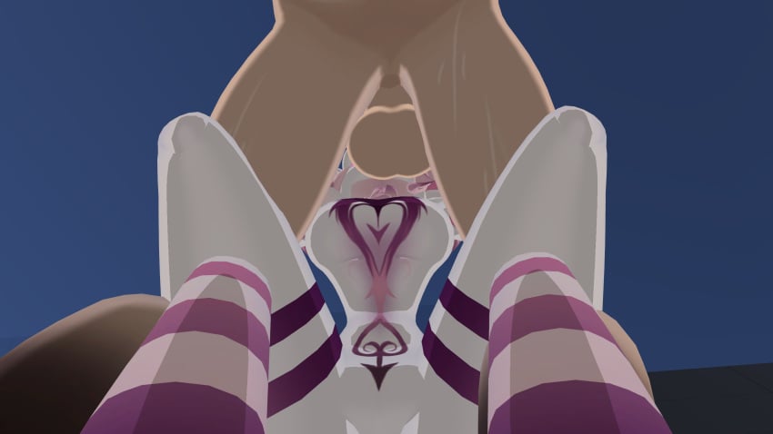 alastor_(hazbin_hotel) angel_dust_(hazbin_hotel) ass balls ballsack blowjob chest_fluff deep_blowjob deepthroat gay hazbin_hotel legs oral oral_penetration oral_sex view_from_below vrchat vrchat_avatar vrchat_media vrchat_model