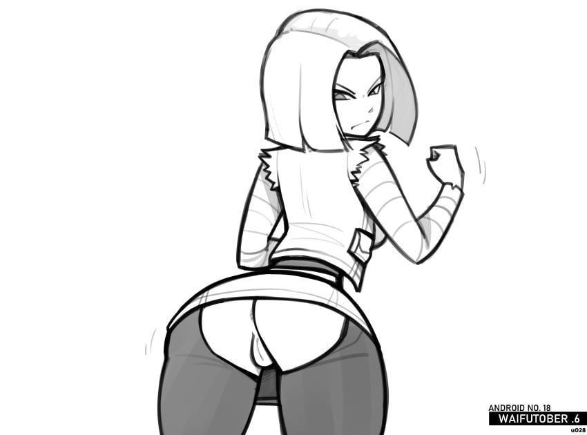 android_18 anus ass bottomless dragon_ball dragon_ball_z huge_ass peachcoffeeart pussy tagme thick_thighs upskirt wardrobe_malfunction