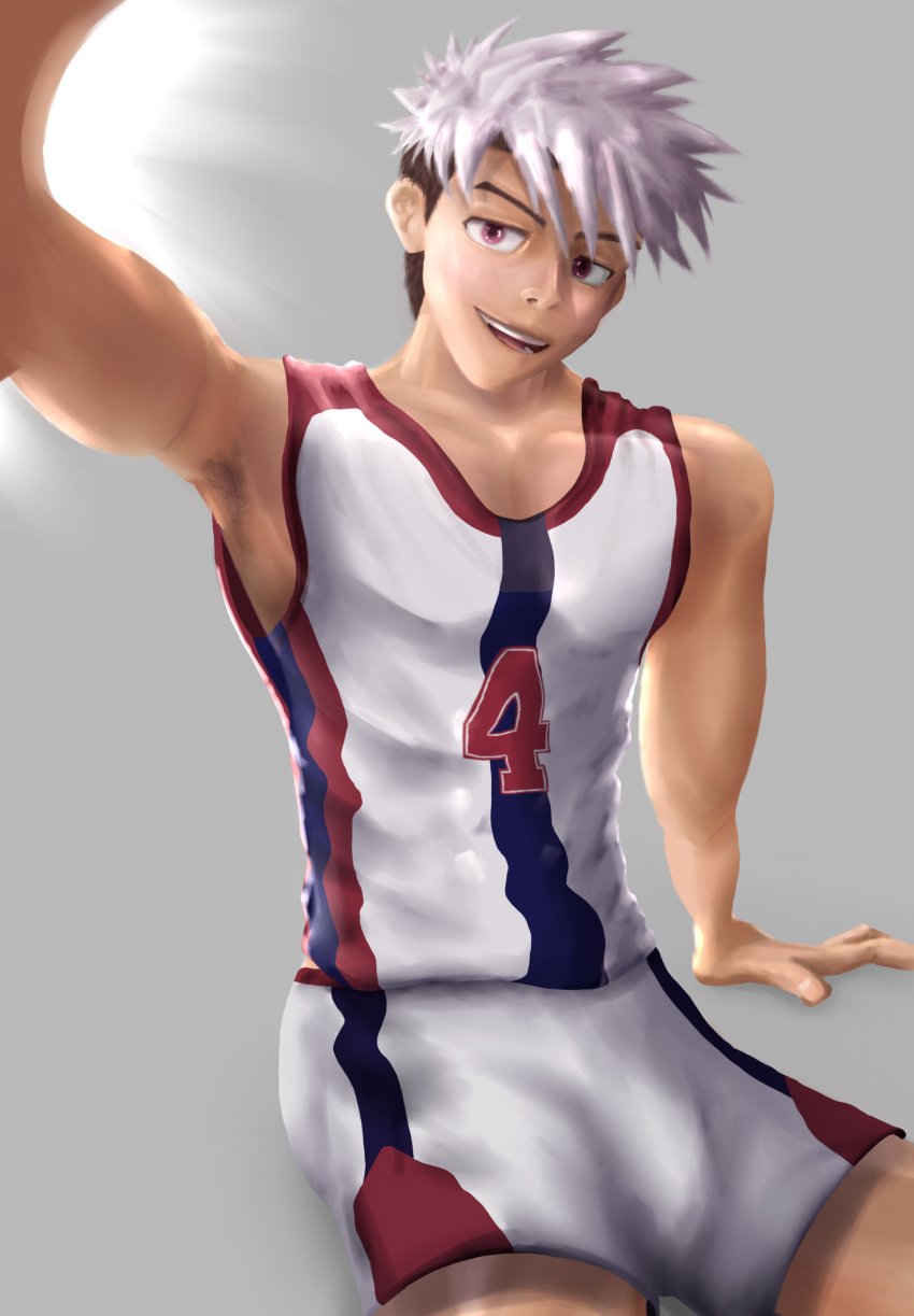 fully_clothed gay gray_hair jock jock_studio volleyball yuuto_nakajima