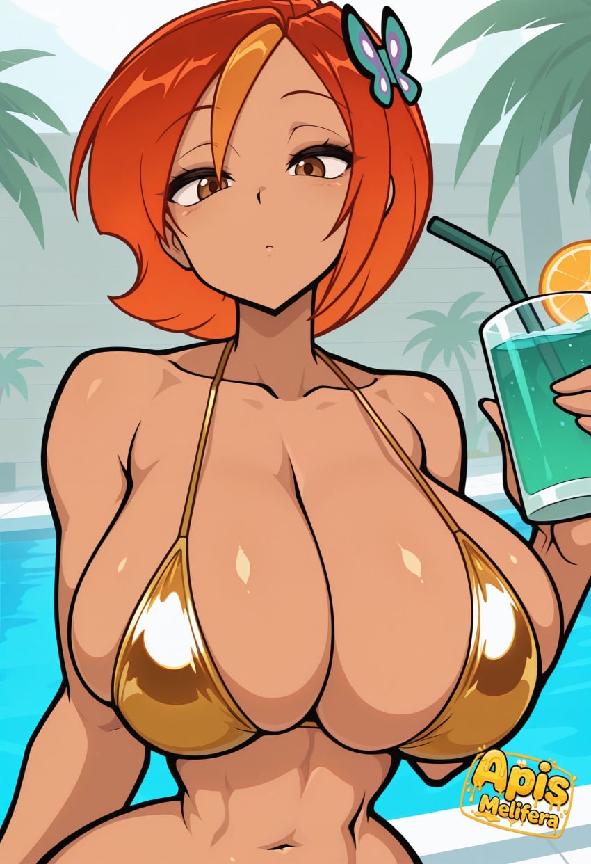 1female 1females 1girl 1girls ai_generated butterfly_(planetronika) female female_only girl girl_only orange_hair planetronika solo solo_female solo_girl tagme
