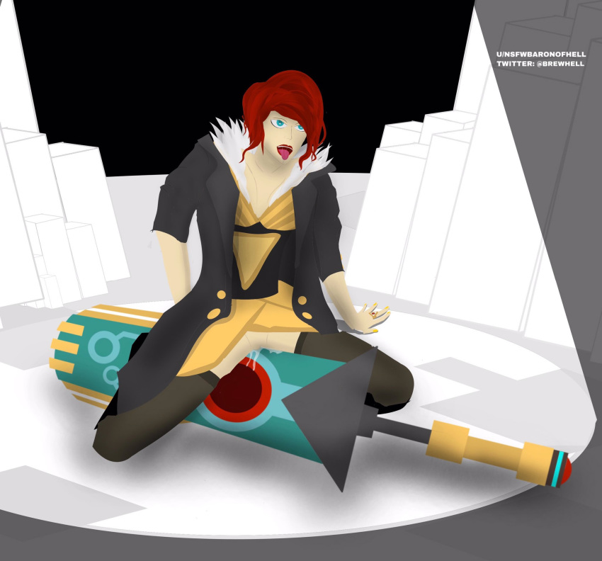 blue_eyes brewhell jacket red_(transistor) red_hair sword tagme transistor_(game)