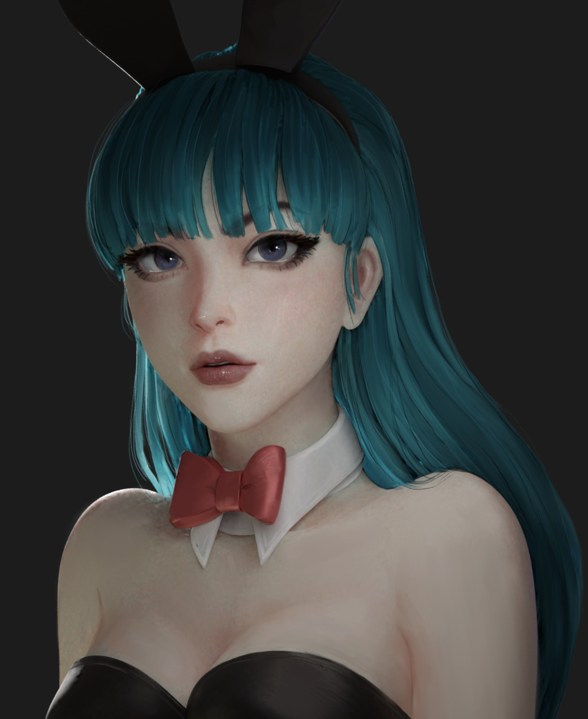 1girls 3d almond_eyes big_breasts blue_eyes bulma_(bunny) bulma_briefs bunny_ears bunnysuit cleavage curvy diadem dragon_ball dragon_ball_(classic) egirl erect_nipples female female_only huge_areolae pinmagfx puffy_nipples realistic ribbon slanted_eyes solo teenager thick_lips voluptuous