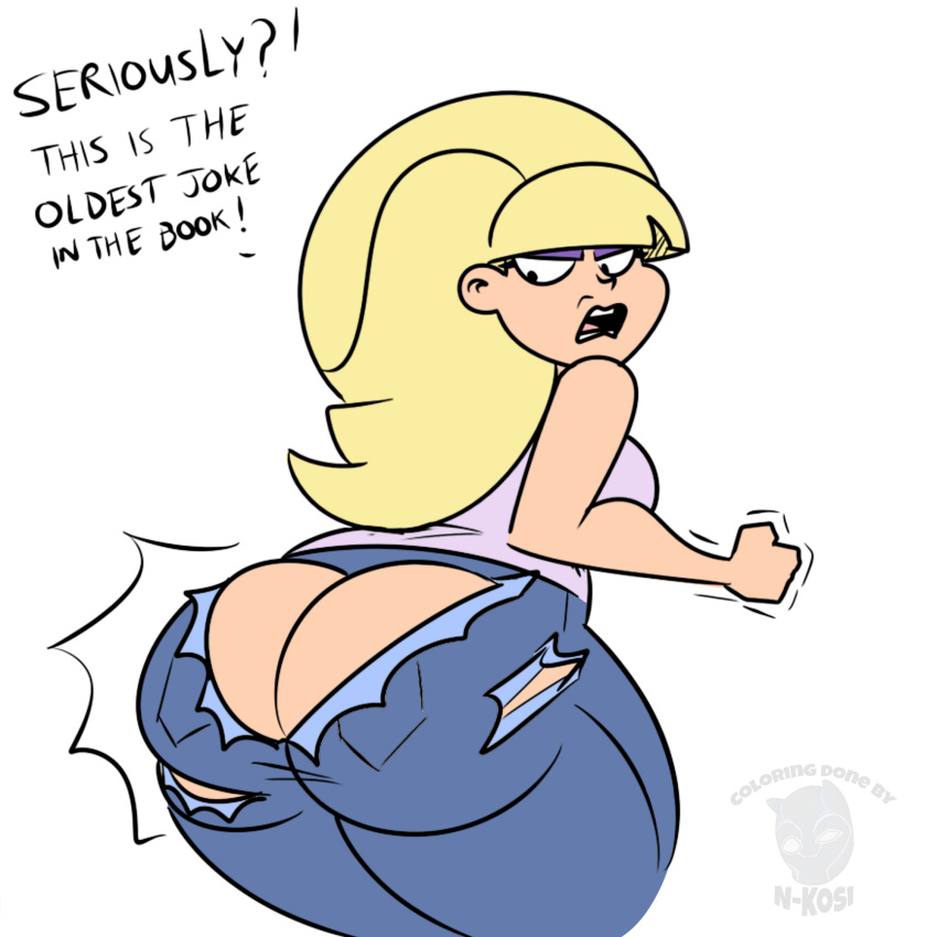 1girls 2018 ass_cleavage big_ass big_butt blonde_female blonde_hair blonde_hair_female butt_crack denim denim_clothing denim_jeans disney disney_channel english_text female female_only frostbiteboi gravity_falls jeans n-kosi_(coloring) pacifica_northwest ripped_pants solo straight_hair tearing_open_bottoms text thicc-verse thick_thighs torn_open_bottoms