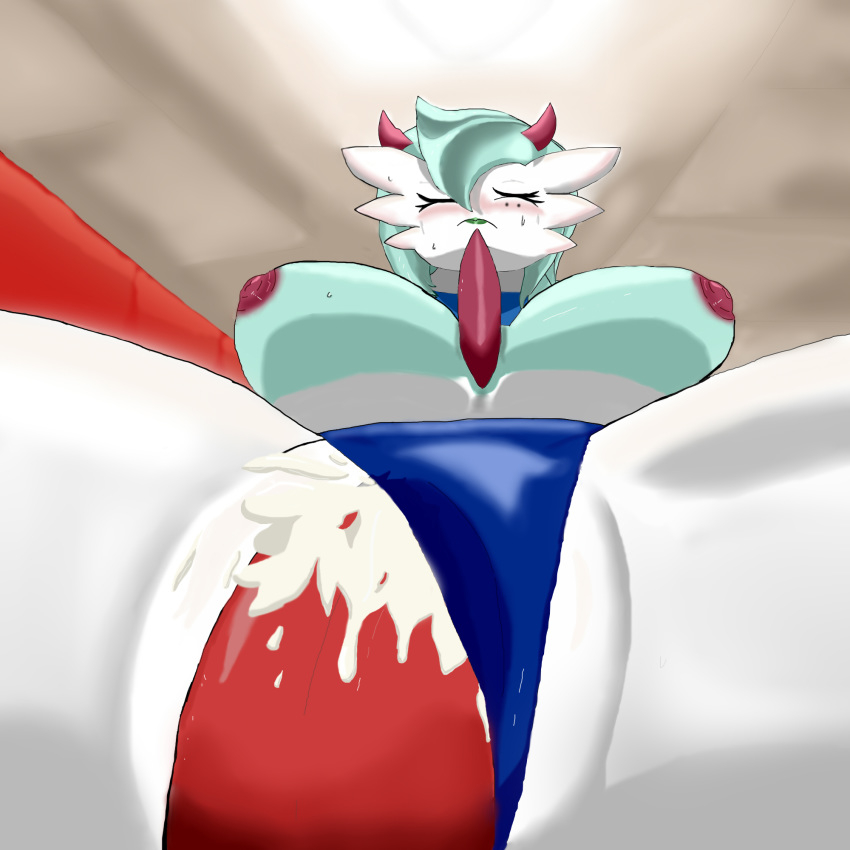 anthro blush chelsea_the_gardevoir cum cum_in_pussy cum_inside dennhaze ejaculation fire_emblem gardevoir horn pokémon_(species) pokemon pokemon_(species) pov pussy_focus zoroark