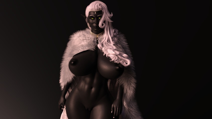 3d 4k abs absurd_res absurdres big_areola big_breasts big_nipples breasts dark_elf drow earrings elf_ears elf_female eromd female_only fur fur_clothing fur_trim glowing_eyes gradient_background grey_skin jewelry long_hair looking_at_viewer milf muscular_female narrowed_eyes necklace noblewoman original_character perky_breasts plump_lips pointy_ears pose presenting presenting_breasts presenting_pussy puffy_areola pussy queen queen_turnarah seductive seductive_eyes seductive_look solo_female stare thick_thighs thighs wallpaper white_fingernails white_fur white_hair white_legwear white_toenails wide_hips wip work_in_progress yellow_eyes