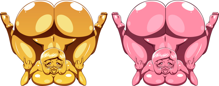 ale-mangekyo ass big_ass big_breasts breasts brittany_(pikmin) come_here commission dat_ass female gold_eyes gold_hair gold_skin milf nude pikmin pikmin_3 pink_eyes pink_hair pink_skin smile tease