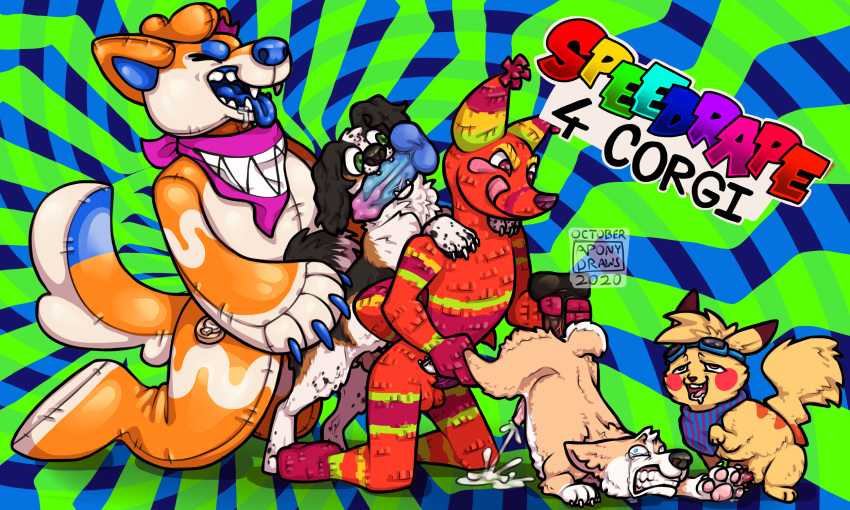 5boys anal_sex animal_genitalia animal_penis animate_inanimate anthro anthro_on_feral anthro_penetrated anthro_penetrating bandana bandetto blue_bandana blue_claws blue_dildo blue_neckwear breakcore brown canine canine_genitalia canine_penis claws claws_out closed_eyes collie corgi crying crying_rape_victim cum cumming_while_penetrated dildo dildo_in_mouth dildos dog edm experimental explicitly_stated_nonconsent eyes_closed eyestrain feral feral_on_anthro feral_penetrated feral_penetrating fox furry gabber gay goggles goggles_on_forehead gritted_teeth halley_labs happy inflatable inside joke lapfox lapfox_trax licking_lips living_pinata living_pool_toy living_pooltoy looking_at_partner looking_back looking_pleasured male male/male male_only neckwear non-con nonconsensual open_mouth original_character parody pikachu pinata pink_bandana pokefur pokemon pokemon_(species) pool_toy pooltoy quick rape rape_victim scales sex sex_from_behind sex_toy speedcore speedkore spittercore tagme tan_fur tears tears_of_pain the_quick_brown_fox toy tqbf