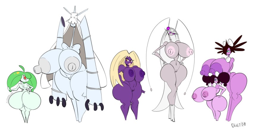 6girls alpha_channel alternate_color arthropod barefoot big_ass big_breasts blonde_hair breast_size_difference breasts bug celesteela completely_nude completely_nude_female curvy curvy_female curvy_figure cute disembodied_arms elemental_creature elemental_humanoid female female_only floating_arms flora_fauna full_body genitals goth gothic gothitelle gothorita green_eyes group hair_over_eyes hime_cut hourglass_figure huge_breasts humanoid jynx light-skinned_female lips long_neck multiple_girls naked naked_female nintendo nude nude_female pheromosa plant plant_humanoid pokémon_(species) pokemon pokemon_(species) pussy shortstack steenee tagme tasteofchoklit ultra_beast video_games white_background