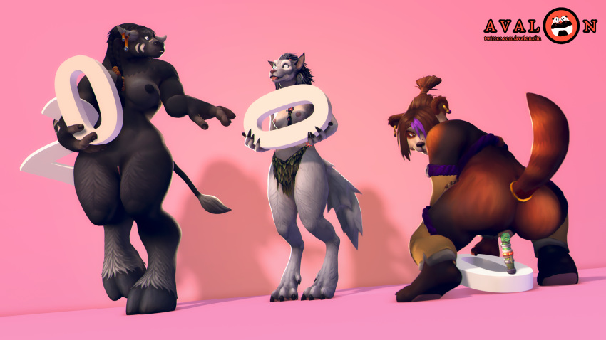 16:9 3d 4k absurd_res albino anal anal_sex anthro avalonsfm blep blind blizzard_entertainment bovid bovine canid female female_minotaur furry group hi_res hooves horns lineup mammal minotaur_female monster_girl pandaren penetration tauren tauren_female tongue tongue_out ursid video_games warcraft watermark were werecanid widescreen worgen world_of_warcraft