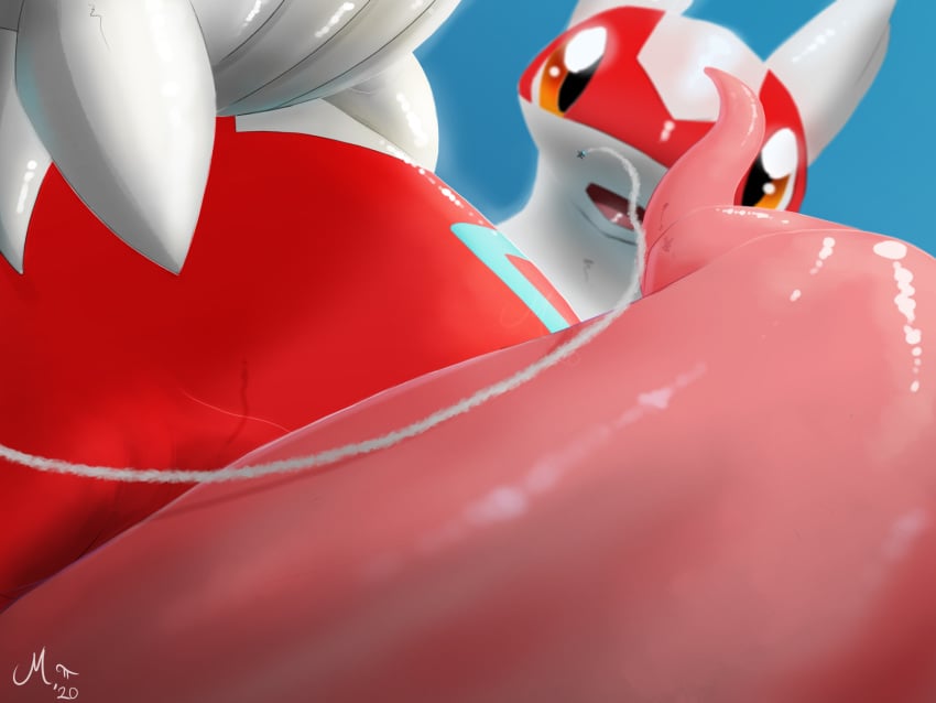 4:3 aircraft airplane curious domination genitals hi_res jet latias legendary_pokémon looking_down looming macro magpi male nintendo penis pokemon pokemon_(species) video_games