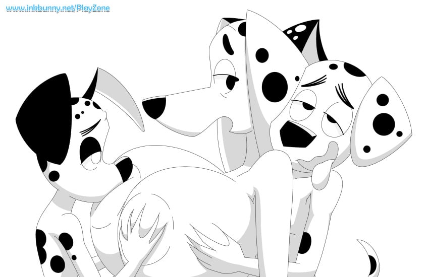 101_dalmatian_street 101_dalmatians 2020 absurd_res age_difference anthro areola big_breasts black_and_white black_nose breast_sucking breastfeeding breastfeeding_during_sex breasts canid canine canis dalmatian dawkins_(101_dalmatians) delilah_(101_dalmatians) disney domestic_dog dylan_(101_dalmatians) female from_behind_position group group_sex hi_res huge_areolae huge_breasts humping hyper hyper_breasts incest looking_pleasured male mammal mature_female monochrome nipples penetration playzone sex shaded simple_background straight suckling text threesome url young younger_male