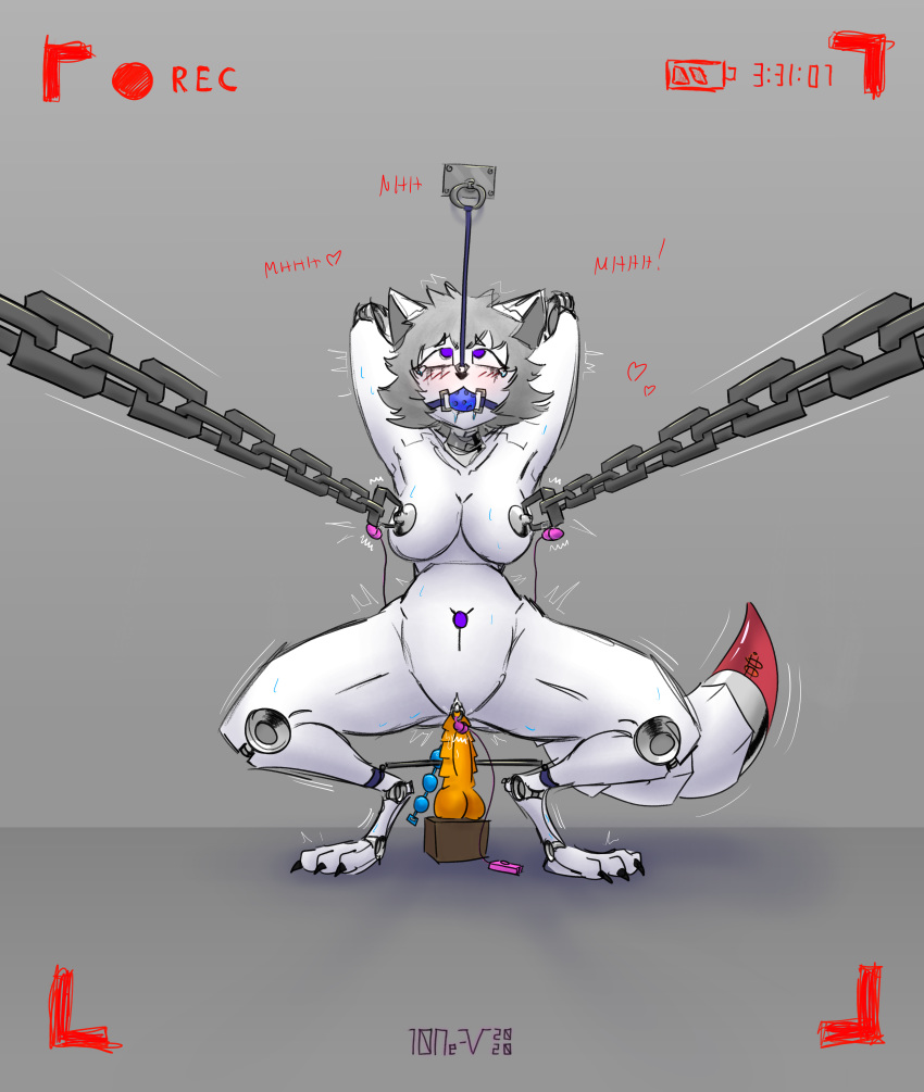 10ne-v absurd_res alexa anal_beads anthro areola big_areola big_breasts blush bodily_fluids breasts canid canine clitoris clitoris_piercing crouching dildo dildo_in_pussy dildo_penetration dildo_sitting egg_vibrator erect_nipples female fox furry genital_piercing genitals grey_hair hair hands_behind_head hi_res leash living_machine machine mammal nipple_chain nipple_piercing nipples nose_leash nude nude_female penetration piercing presenting presenting_breasts presenting_pussy pussy recording restrained robot sex_toy sex_toy_in_pussy sex_toy_penetration solo vaginal_penetration vibrator