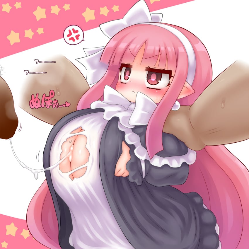 after_paizuri after_sex alexi_(tits!) annoyed arekishi bimbo breast_press breast_squeeze breasts clothed clothed_female clothed_female_nude_male cum cum_between_breasts cum_on_body cum_on_breasts cum_on_chest cum_on_upper_body disgaea female female_focus huge_breasts kakuretenai large_breasts large_penis mage_(disgaea) male outercourse paizuri paizuri_under_clothes penis pink_hair ripped_clothing shortstack straight stray_pubic_hair torn_clothes young