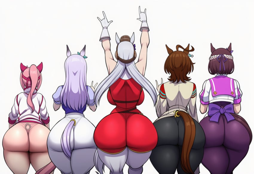 agnes_tachyon_(umamusume) ai_generated ass_chart gold_ship_(umamusume) haru_urara_(umamusume) mejiro_mcqueen_(umamusume) special_week_(umamusume) umamusume umamusume_pretty_derby
