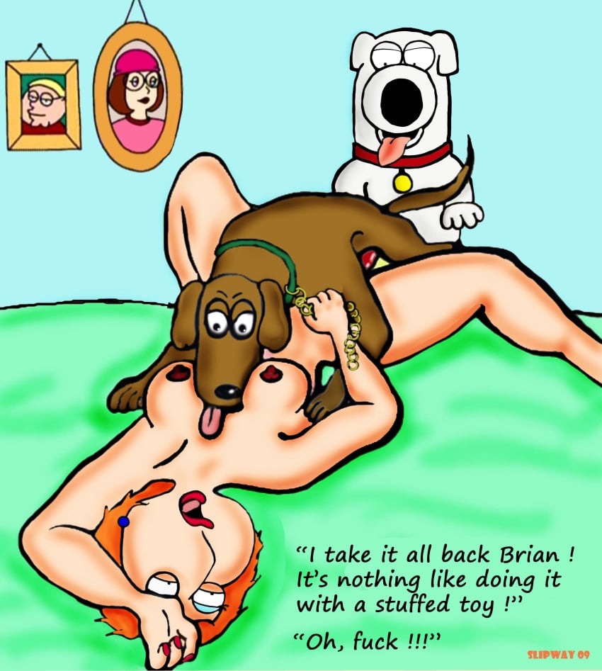 brian_griffin canine dog family_guy female human interspecies lois_griffin male male_focus missionary missionary_position mother_and_daughter slipway straight tagme zoophilia