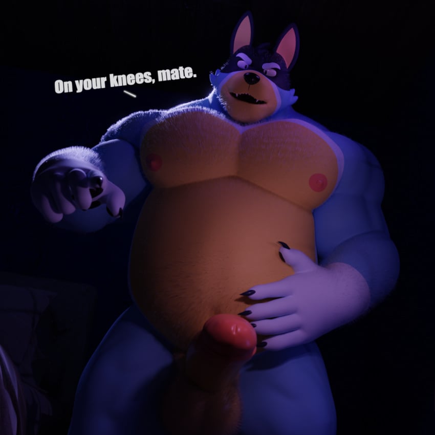 1:1 1:1_aspect_ratio 3d anthro australian_cattle_dog balls bandit_heeler beer_belly big_penis blue_body blue_fur blue_heeler bluey_(series) bluey_(show) canid canine canis cattledog clawed_fingers claws daddy domestic_dog erect_penis erection fangs fat fat_male fur furry genitals genshiba hairy hairy_balls hairy_belly hairy_male heeler looking_at_viewer male mature_male naked nipples nude nude_male pawpads paws pecs penis pointing pointing_at_viewer pov tan_fur text