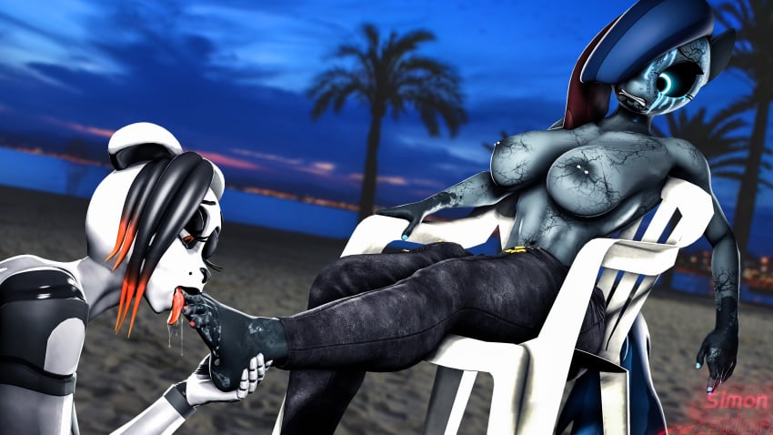 3d animatronic beach breasts confused confused_look five_nights_at_freddy's foot_fetish foot_lick foot_worship futanari humiliation implied_futanari mag(character) magniym my_little_pony nipples pony saliva saliva_on_foot simon_sklar vergil_chair