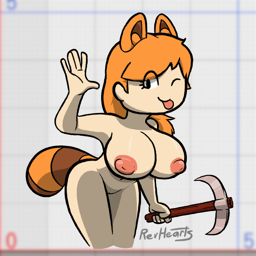 1girls alex_(minecraft) big_breasts breasts casual_nudity completely_nude female female_only mario_(series) minecraft naked naked_female new_super_mario_bros._2 nipples nude nude_female pussy raccoon_ears raccoon_girl raccoon_tail revhearts solo solo_female super_smash_bros. super_smash_bros._ultimate