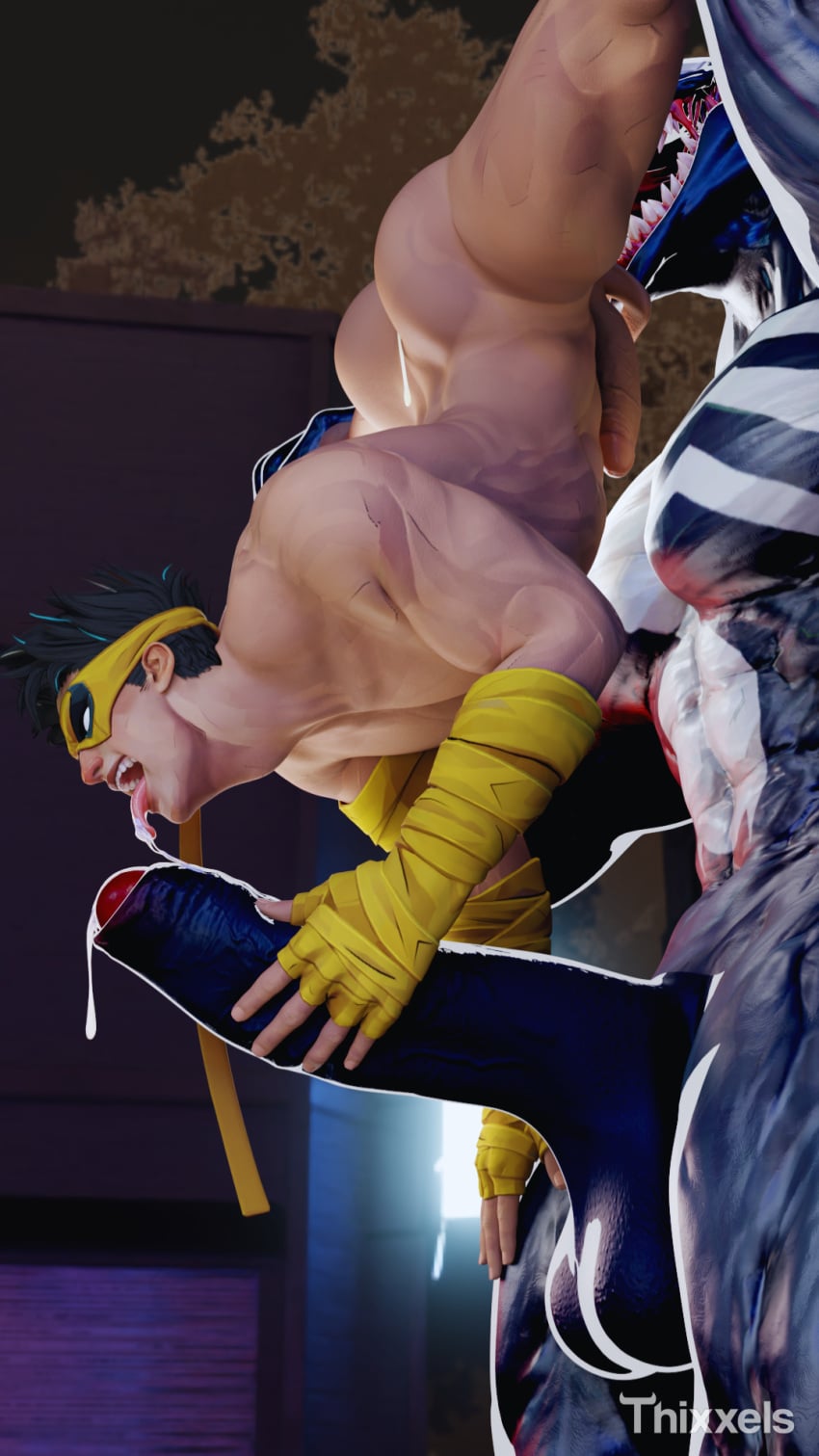 3d 3d_(artwork) 69 69_position arched_back balls ballsack big_balls black_body black_hair black_penis blender blender_(software) blender_cycles blindfold boner carrying carrying_partner cock dick erect_penis erection explicit gay heavy_balls holding_penis huge_balls huge_cock human iron_fist iron_fist_(marvel_rivals) looking_up male male/male male_only marvel marvel_rivals nude nude_male nudity open_mouth oral oral_sex penis precum precum_drip precum_string render saliva saliva_on_anus saliva_on_butt saliva_on_penis saliva_on_tongue saliva_string saliva_trail size_difference smile smiling splits standing_69 symbiote thick thick_penis thick_thighs thixxels tongue tongue_out unclothed venom_(marvel) venom_(marvel_rivals) yaoi