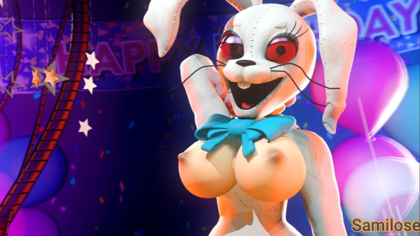 1girls 3d big_breasts bunnysuit colorful female five_nights_at_freddy's five_nights_at_freddy's:_security_breach fnaf looking_at_viewer red_eyes robot_girl samilose vanny vanny_(fnaf)