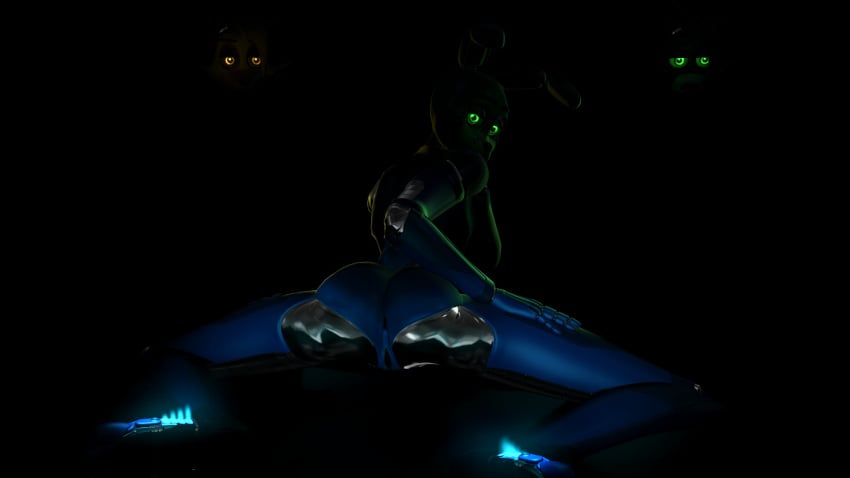 16:9 3d animatronic anthro ass bonnie_(fnaf) female five_nights_at_freddy's five_nights_at_freddy's_2 foxy_(fnaf) genitals group hi_res humanoid lockjawsfm machine mangle_(fnaf) nude pussy robot video_games widescreen