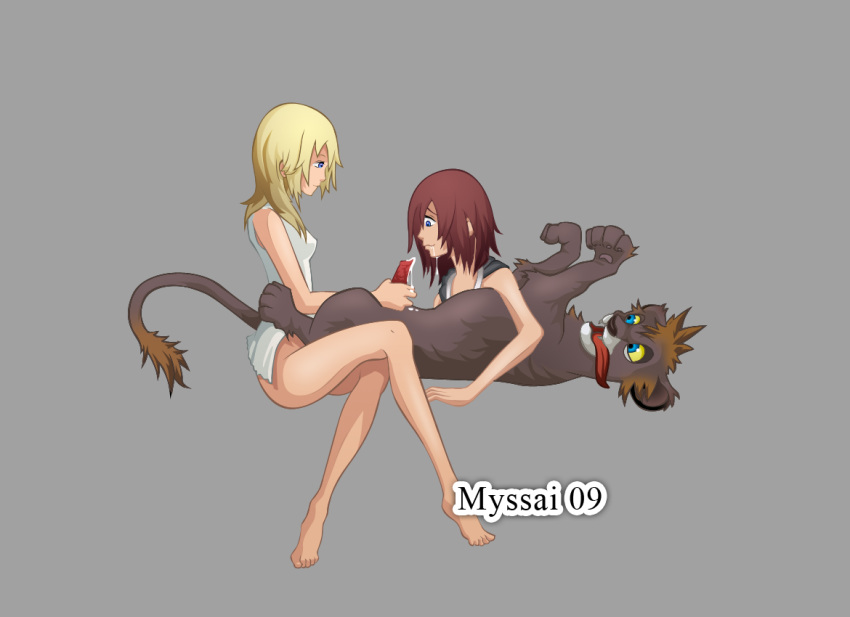 bestiality disney female kairi kingdom_hearts myssai namine penis sora sora_(lion_form) square_enix zoophilia