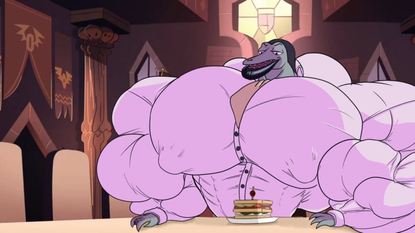 1boy 1male abs biceps big_lips big_muscles big_pecs button_shirt df43_(artist) disney disney_channel disney_xd edit hair hyper hyper_muscle hyper_muscles hyper_pecs lips lizard lizardman male male_only muscle muscles muscular muscular_arms muscular_male nipple_bulge nipples pecs pectoral_bulge pectorals pokies reptile reptile_humanoid scalie scalie_humanoid scalie_only sharp_teeth shirt solo_male star_vs_the_forces_of_evil thick_bottom_lip toffee_(svtfoe)