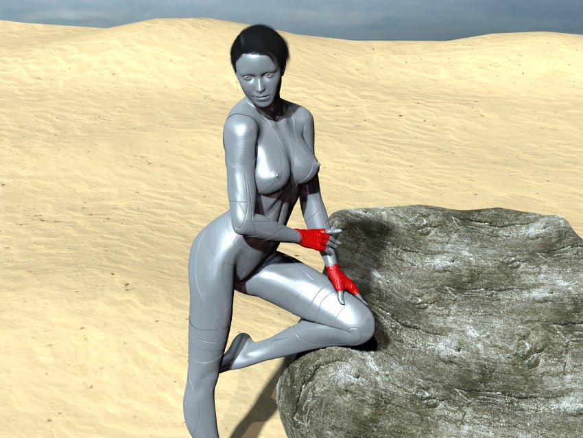 1girls 3d 3d_(artwork) beach colossus female female_only marvel marvel_comics nocturnastudios rule_63 solo x-men