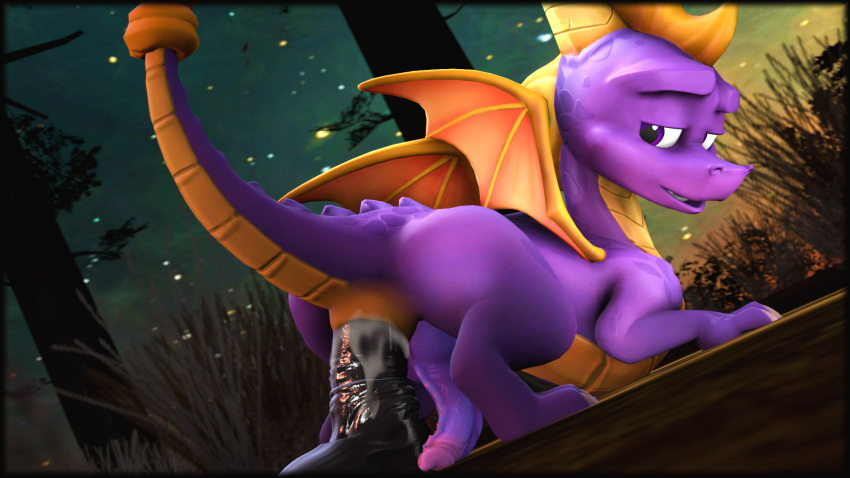 16:9 3d activision bodily_fluids cum digital_media_(artwork) erection feral genital_fluids genitals hi_res lewdyroom male male/male male_only penetration penis sex_toy solo source_filmmaker spyro spyro_the_dragon video_games widescreen