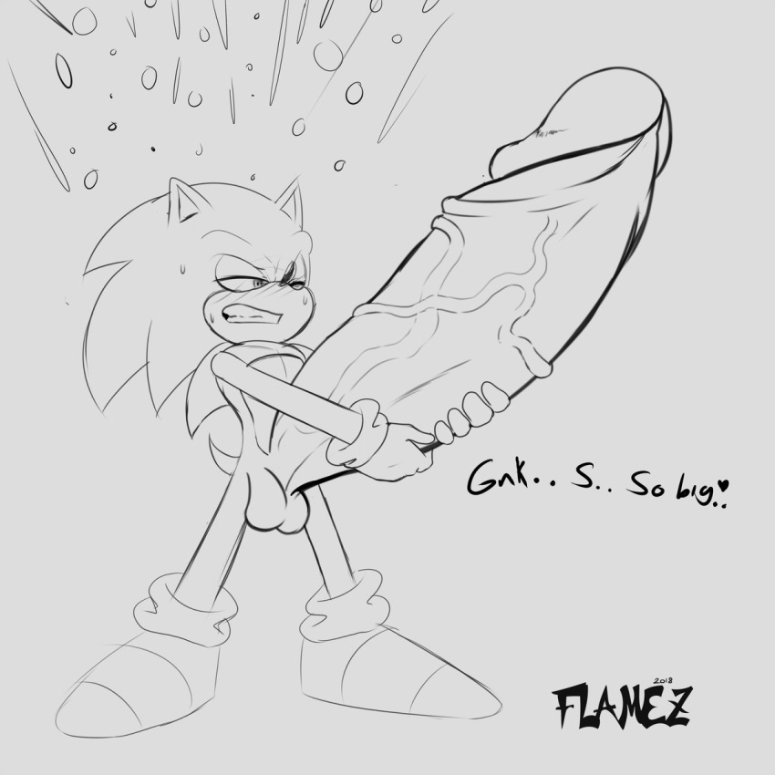 1:1 anthro balls big_penis dialogue erection expansion flamez genital_expansion genitals hi_res huge_cock hyper hyper_genitalia hyper_penis male male_only mobian_(species) monochrome penis penis_expansion sega sequence sketch solo sonic_(series) sonic_the_hedgehog sonic_the_hedgehog_(series)