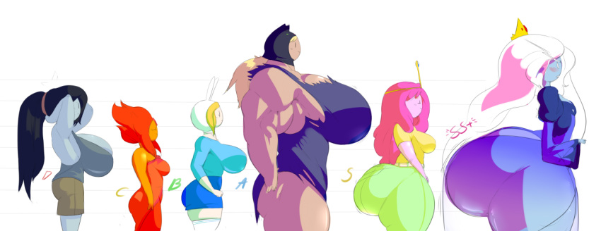 adventure_time ass_bigger_than_breasts ass_vs_breasts bottom_heavy breasts_bigger_than_ass bubble_butt bulumble-bee cartoon_network comparison fionna_the_human_girl flame_princess huge_ass huge_breasts hyper_ass ice_queen_(adventure_time) marceline princess_bubblegum susan_strong tagme thick_thighs top_heavy