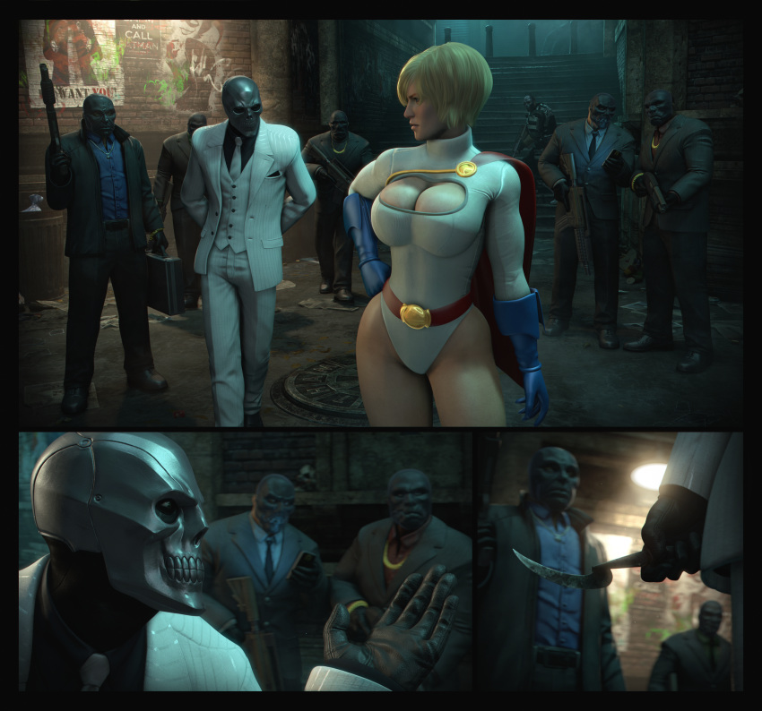 1girls 3d 7boys alien alien_girl banskinator batman:_arkham_city batman_(series) big_breasts black_mask black_mask_(dc) blonde_hair blue_eyes blue_gloves breasts bust busty cape cleavage cleavage_cutout close-up costume dc dc_comics eyelashes faceless_male female female_focus female_only gloves hair_over_one_eye hips hourglass_figure huge_breasts kara_zor-l karen_starr kryptonian lips looking_at_viewer outfit pose posing power_girl rocksteady_studios roman_sionis sfm short_hair source_filmmaker superhero superheroine superman_(series) urbanator voluptuous wide_hips