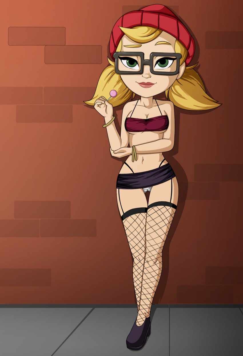 1girls breasts clothed clothed_female clothing female female_only glasses gr panties revealing_clothes skirt small_breasts solo solo_female subway_surfers tagme tricky_(subway_surfers) young