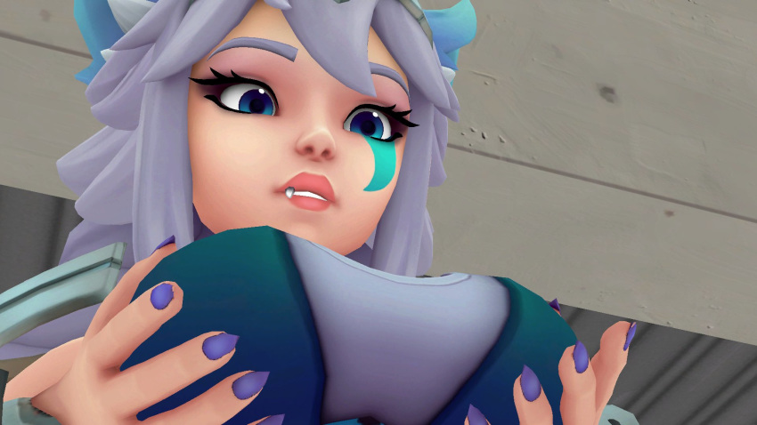 3d big_breasts fox_ears grabbing io_(paladins) large_breasts lm-skye paladins