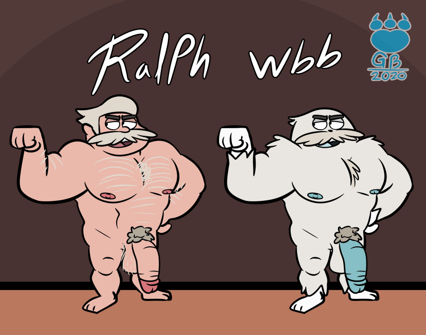 2020 absurd_res anthro balls big_penis bigfoot bunnybara cartoon_network flaccid genitals hi_res human male male_only mammal nipples penis pubes ralph_(wbb) solo we_bare_bears