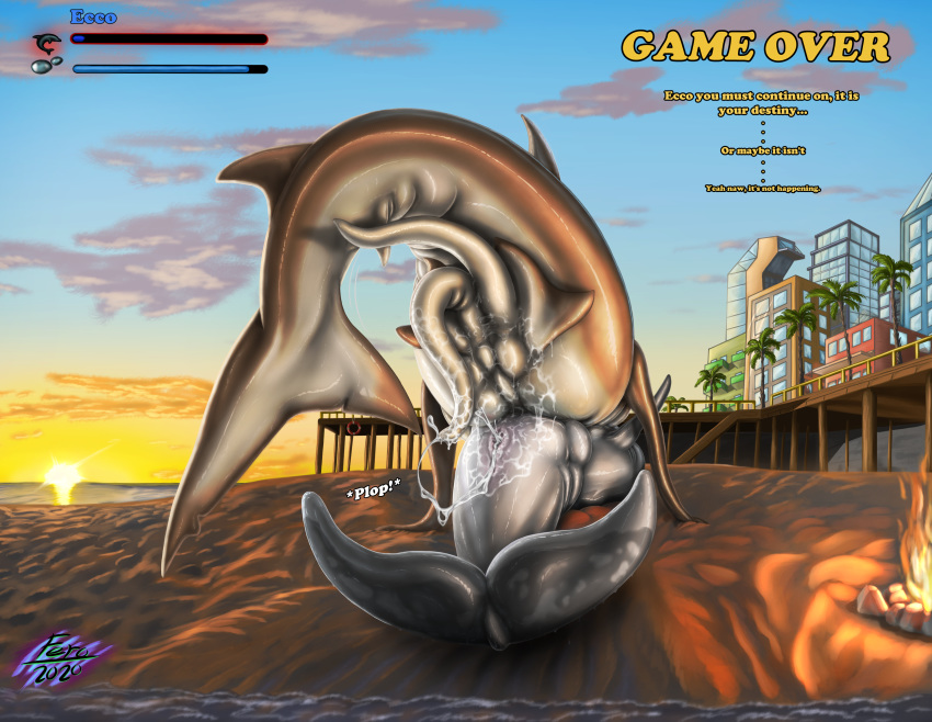 absurd_res after_sex anatomically_correct anus bodily_fluids bottlenose_dolphin bull_shark carcharhinus cetacean claspers cum cum_in_pussy cum_inside delphinoid domination ecco_the_dolphin ecco_the_dolphin_(series) ejaculation female feral ferobird fish game_over gameplay_mechanics genital_fluids genitals hi_res inflation interspecies male mammal maneater_(game) marine oceanic_dolphin penis pussy requiem_shark sega shark straight toothed_whale vaginal_penetration video_games water wet