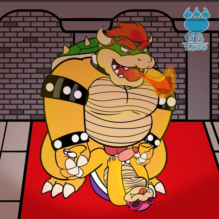 1:1 2020 2boys absurd_res anal anthro balls belly bowser bunnybara duo erection eyewear full_body gay genitals hi_res indoors koopa koopaling looking_at_another lying male male/male male_only mario_(series) multiple_boys nintendo on_back open_mouth overweight overweight_male penis roy_koopa scalie sex standing sunglasses tongue tongue_out video_games