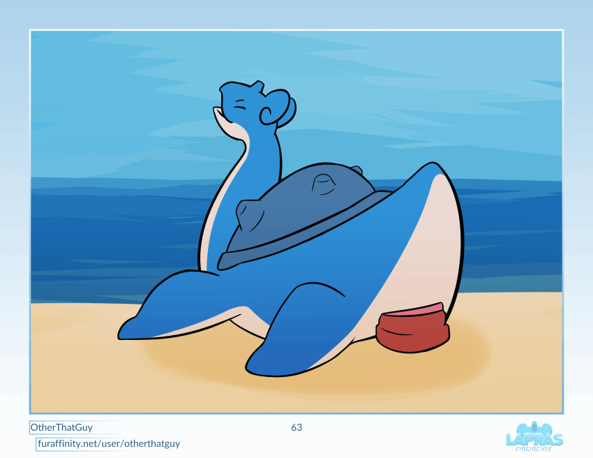 absurd_res animal_genitalia animated beach bedroom_eyes blue_body blue_skin cloaca cloacal cloacal_penetration countershading dildo female feral flippers frame_by_frame furaffinity_username genitals hi_res horn lapras lapras_paradise looking_pleasured narrowed_eyes nintendo otherthatguy outside page_63 penetration pokémon_(species) pokemon sand sea seaside seductive sex_toy shell smile solo tan_countershading video_games water