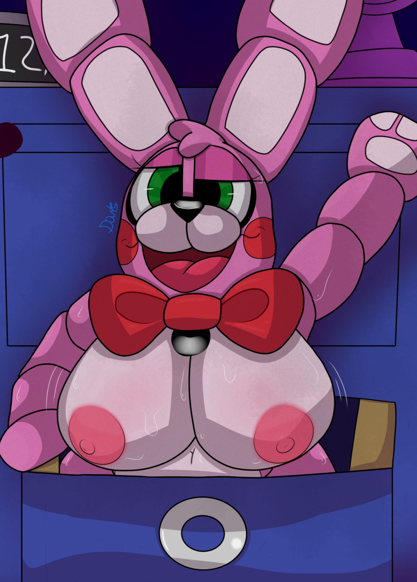 1girls animatronic anthro areola areolae big_breasts bonnet_(fnafsl) breasts digital_media_(artwork) eyelashes female female_only five_nights_at_freddy's five_nights_at_freddy's:_sister_location five_nights_at_freddy's_4 fur furry green_eyes half-closed_eyes huge_breasts lagomorph looking_at_viewer mammal naked nude open_mouth pink_fur pink_nipples plushtrapboyuwu rabbit robot sister_location smile solo sweat sweating sweaty sweaty_breasts sweaty_thighs thick_thighs tongue video_games voluptuous wet wide_hips young