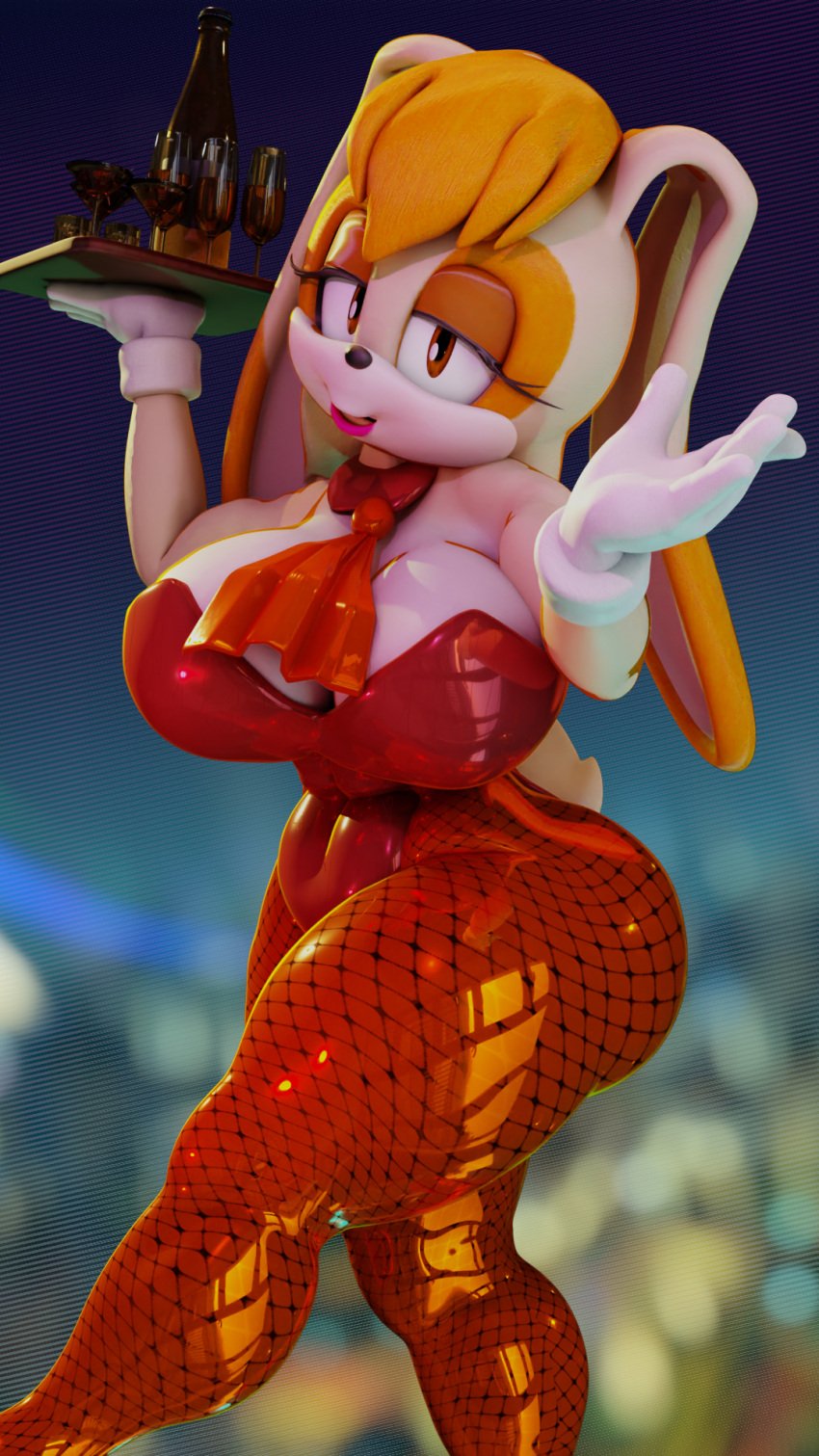 3d 3d_(artwork) alcohol ascot blender_(software) bunnysuit drinks furry huge_breasts huge_thighs latex milf mobian palisal rabbit raised_hands render rubber serving shiny_clothing solo solo_female sonic_(series) sonic_the_hedgehog_(series) thick_thighs vanilla_the_rabbit voluptuous