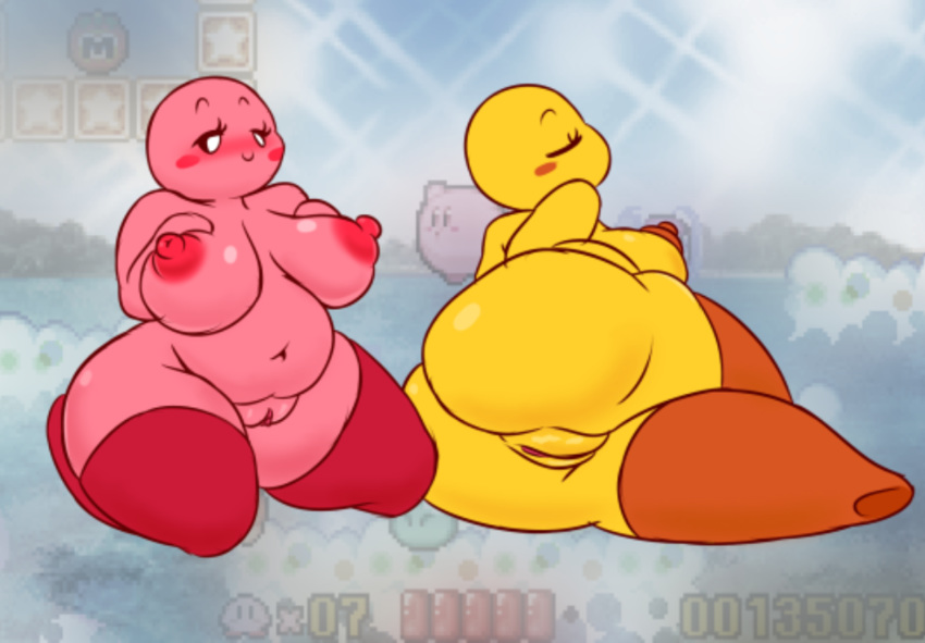 adorable ass big_ass big_breasts big_butt breast_grab breasts chubby chubby_female closed_eyes crossgender cute cute_face fat fat_female female keeby kirbot12 kirby kirby_(series) kirby_(sssonic2) naked navel nintendo nude nude_female orange_feet overweight overweight_female pink_body pink_skin red_feet sleeping slightly_chubby smile yellow_body yellow_skin