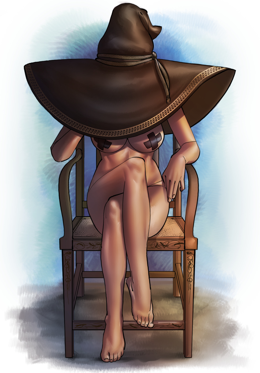 1girls barefoot big_breasts big_hat_logan breasts dark_souls feet female female_only fromsoftware large_breasts pasties ph rule_63 solo toes