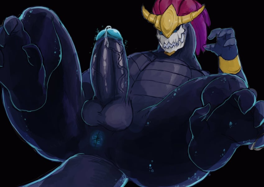 1boy anthro anus ass aurelion_sol balls deity dragon eastern_dragon erection gay katabreak league_of_legends leaking leaking_cum leaking_precum legs_up male male_only penis precum presenting_anus riot_games showing_ass solo solo_male testicles