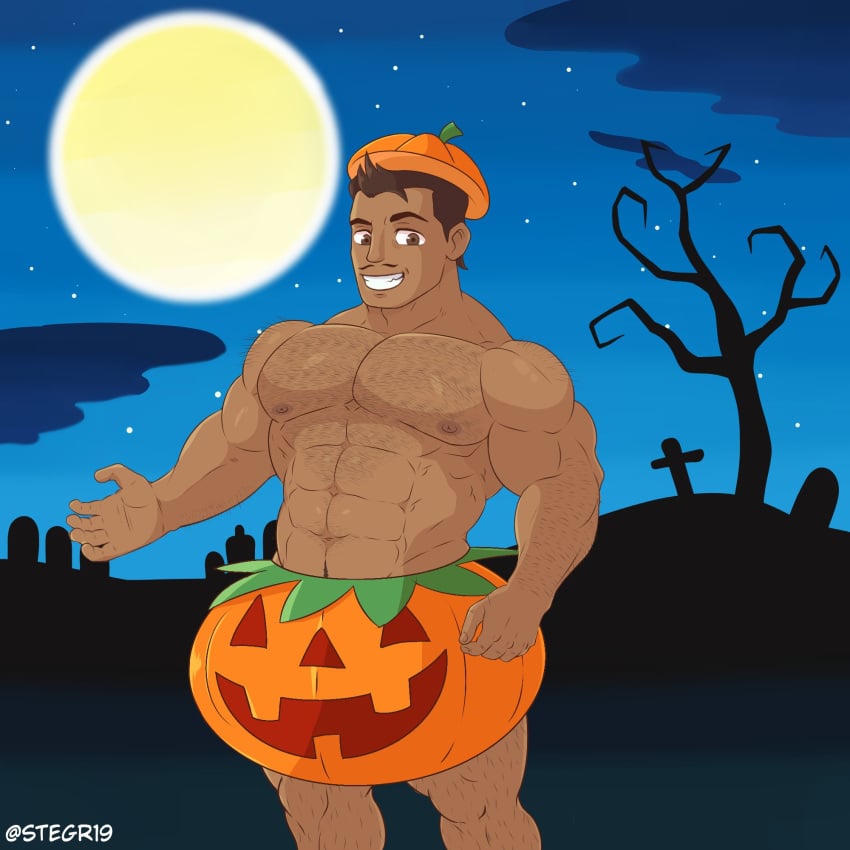 1boy 1male body_hair brown_eyes brown_hair dilf facial_hair father halloween halloween_costume male male_focus male_only muscles muscular muscular_male rafael_diaz smile solo solo_male star_vs_the_forces_of_evil stegr19