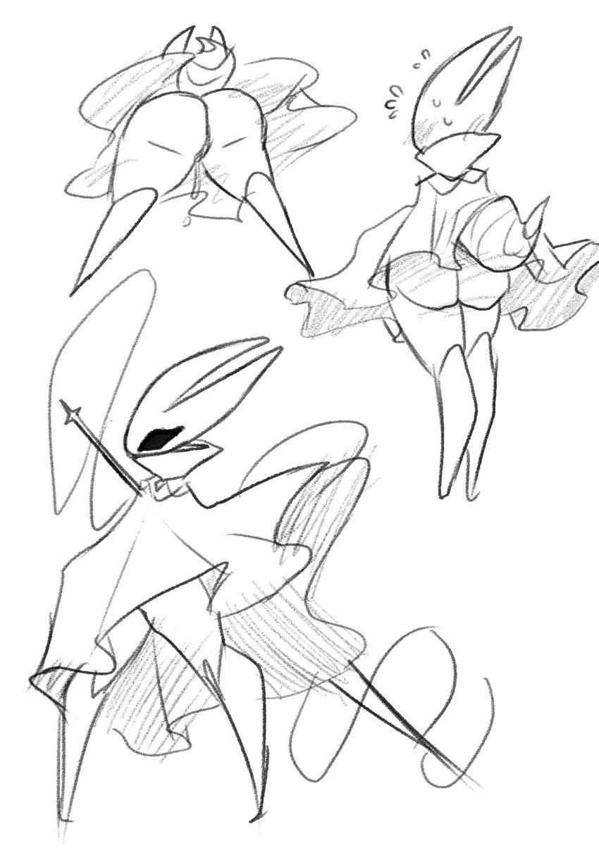 1girls abdomen anthro ass bent_over blush cloak digital_media_(artwork) fecharis female from_behind holding_object hollow_knight hornet_(hollow_knight) insect_abdomen insects legs_apart monochrome multiple_views needle plump_ass pussy pussy_juice pussy_juice_drip saviottt sketch standing sweating team_cherry thread video_games weapon white_background