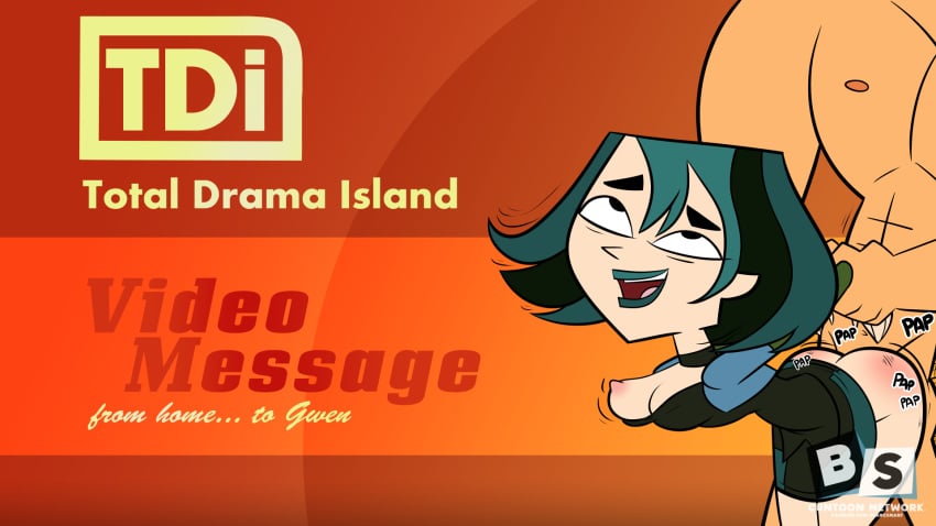 blargsnarf breasts chris_mclean from_behind goth green_hair gwen_(tdi) tagme total_drama_island unseen_male_face