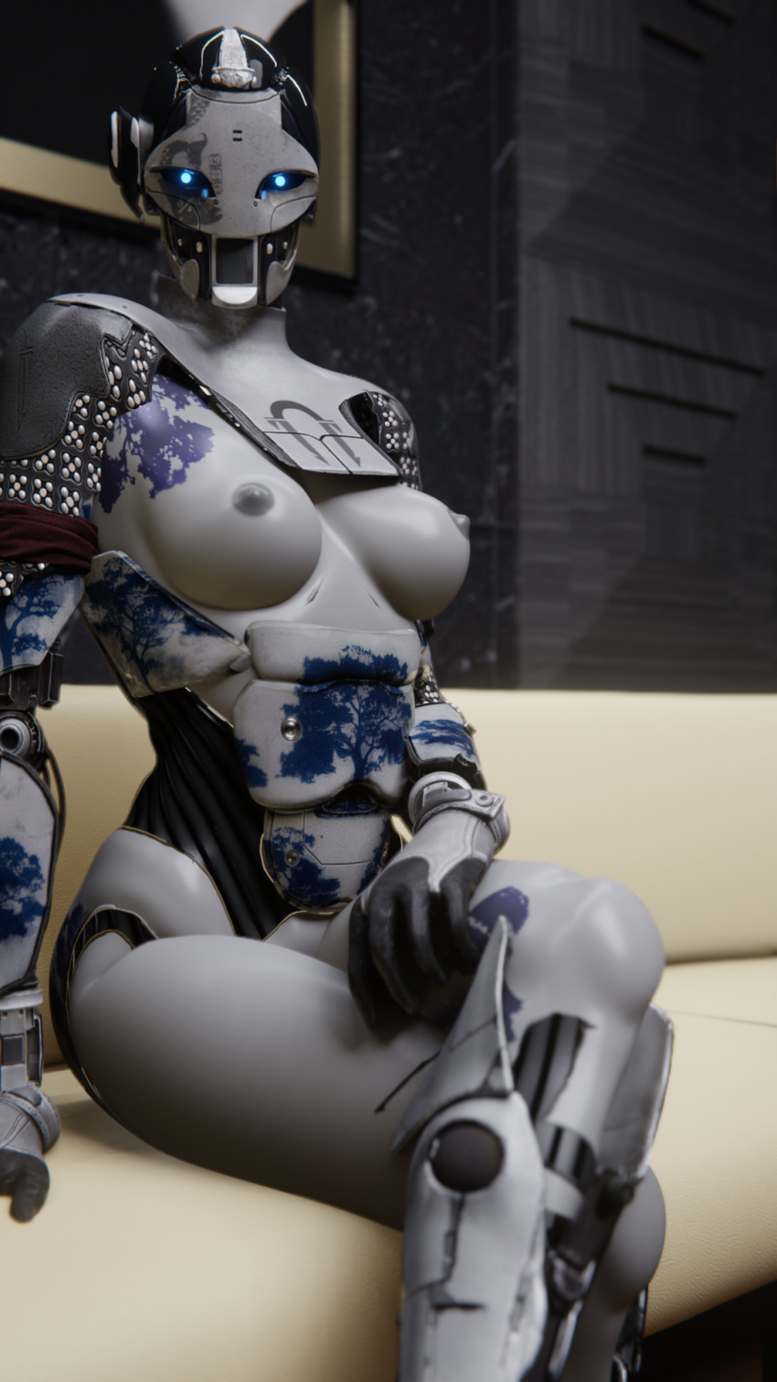 3d ada-1 blender blender_(software) blue_eyes breasts destiny_(game) erect_nipple erect_nipples exo female female_focus female_only glowing_eyes hips itwasmedio large_breasts legs_crossed metallic_body nipples robot robot_girl robotic shiny_skin sitting solo solo_female solo_focus