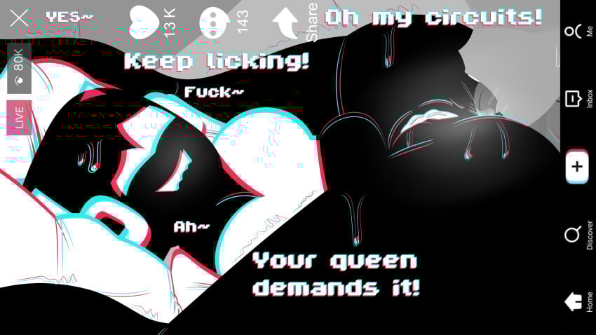 1boy 1boy1girl 1girls anon anus anus_focus arms_up biting biting_lip biting_own_lip black_body breath breath_cloud cellphone deltarune deltarune_chapter_2 female female_focus hands_behind_head legs legs_up licking licking_ass livestream male pussy pussy_juice pussy_juice_drip pussy_lips queen_(deltarune) reypan simple_background smile smiling smiling_at_partner social_media streaming sweat sweatdrop sweating thick_ass thick_thighs tiktok tongue tongue_in_anus tongue_out white_bra white_clothing white_eyes white_jacket
