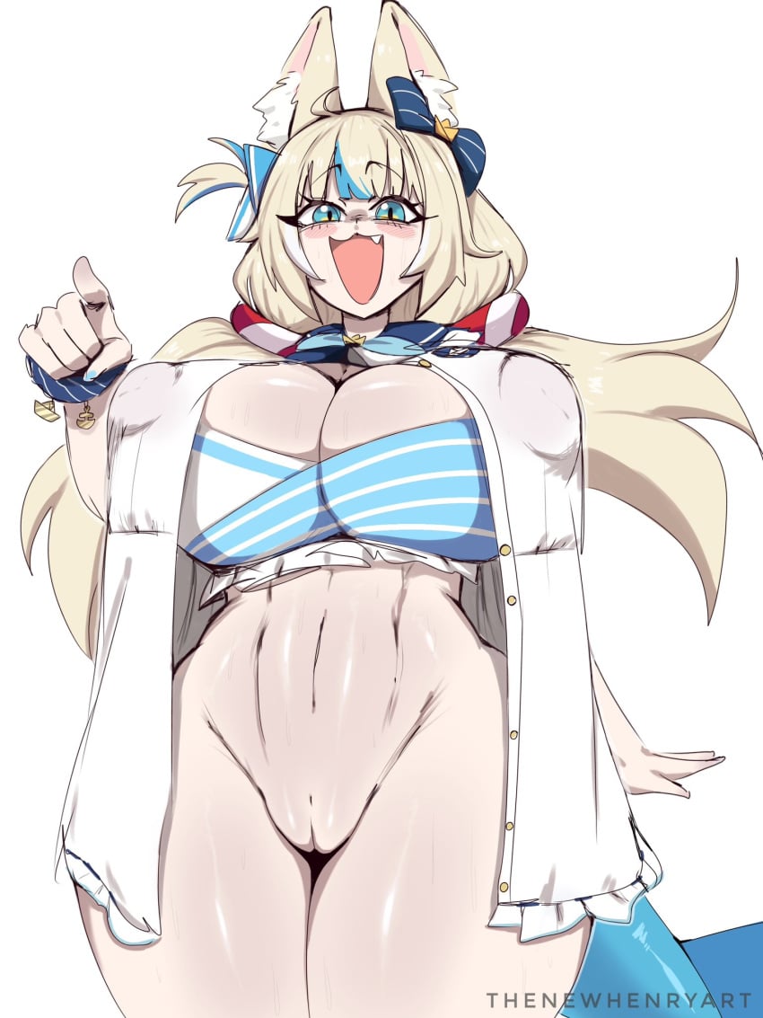 huge_breasts sameko_saba the_new_henryart thenewhenryart thick_thighs wide_hips