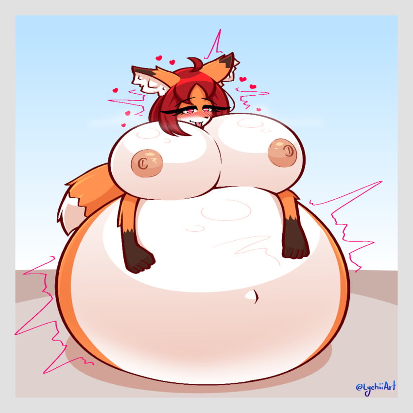 1girl about_to_burst about_to_explode about_to_pop balloon_belly balloon_breasts belly belly_expansion belly_inflation big_belly big_boobs big_breasts big_tummy boobs boobs_expansion boobs_inflation breast_expansion breast_inflation breasts cage caged expansion expansion_fetish fox fox_ears fox_girl fox_humanoid fox_tail furry furry_breasts furry_female furry_only huge_belly huge_boobs huge_breasts huge_tummy inflation inflation_fetish lychiiart solo solo_girl tummy tummy_expansion tummy_inflation